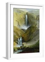 The Geltenschuss Waterfall in the Lauenen Valley, 1777-Caspar Wolf-Framed Giclee Print