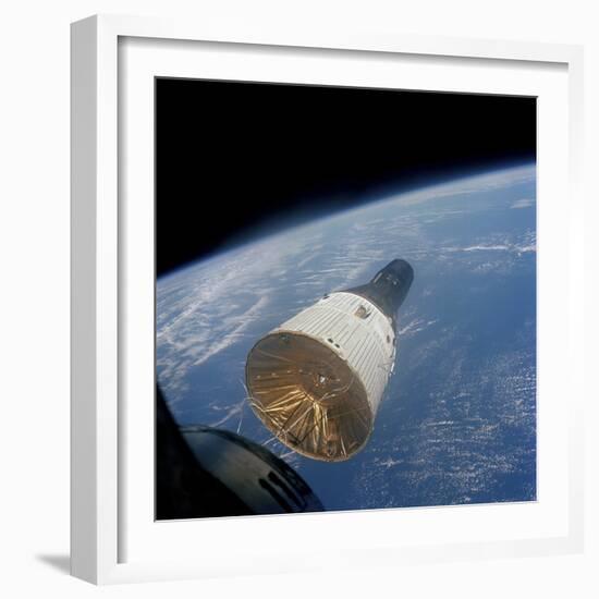 The Gemini-Titan 7 Spacecraft in Earth Orbit-Stocktrek Images-Framed Photographic Print