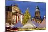 The Gendarmenmarkt Christmas Market, Theatre, and French Cathedral, Berlin, Germany, Europe-Miles Ertman-Mounted Photographic Print