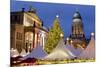 The Gendarmenmarkt Christmas Market, Theatre, and French Cathedral, Berlin, Germany, Europe-Miles Ertman-Mounted Photographic Print