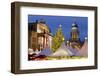 The Gendarmenmarkt Christmas Market, Theatre, and French Cathedral, Berlin, Germany, Europe-Miles Ertman-Framed Photographic Print