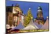 The Gendarmenmarkt Christmas Market, Theatre, and French Cathedral, Berlin, Germany, Europe-Miles Ertman-Mounted Photographic Print