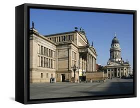 The Gendarmenmarkt Is a Square in Berlin, and the Site of the Konzerthaus and the French and German-David Bank-Framed Stretched Canvas