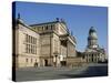 The Gendarmenmarkt Is a Square in Berlin, and the Site of the Konzerthaus and the French and German-David Bank-Stretched Canvas