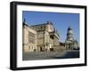 The Gendarmenmarkt Is a Square in Berlin, and the Site of the Konzerthaus and the French and German-David Bank-Framed Photographic Print