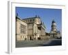 The Gendarmenmarkt Is a Square in Berlin, and the Site of the Konzerthaus and the French and German-David Bank-Framed Photographic Print