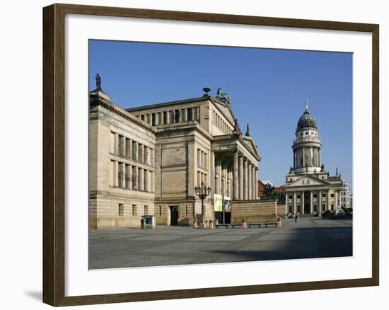 The Gendarmenmarkt Is a Square in Berlin, and the Site of the Konzerthaus and the French and German-David Bank-Framed Photographic Print