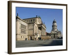 The Gendarmenmarkt Is a Square in Berlin, and the Site of the Konzerthaus and the French and German-David Bank-Framed Photographic Print