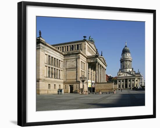 The Gendarmenmarkt Is a Square in Berlin, and the Site of the Konzerthaus and the French and German-David Bank-Framed Photographic Print