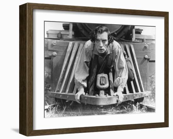 The General, Buster Keaton, 1927, Train-null-Framed Photo