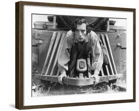 The General, Buster Keaton, 1927, Train-null-Framed Photo