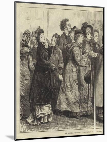 The General Election, a Deputation on the Subject of Woman's Rights-Frederick Barnard-Mounted Giclee Print