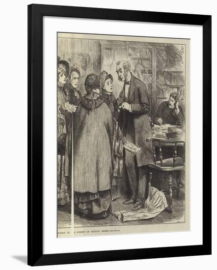 The General Election, a Deputation on the Subject of Woman's Rights-Frederick Barnard-Framed Giclee Print