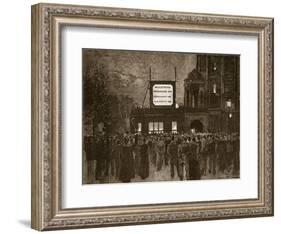 The General Election of 1892: Announcing Results at the National Liberal Club-English School-Framed Giclee Print