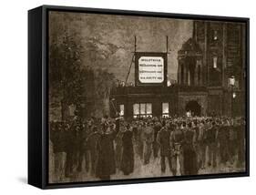 The General Election of 1892: Announcing Results at the National Liberal Club-English School-Framed Stretched Canvas