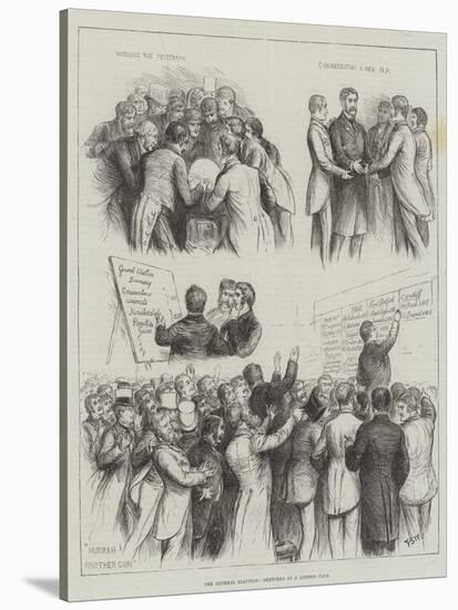 The General Election, Sketches at a London Club-Francis S. Walker-Stretched Canvas