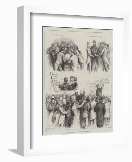 The General Election, Sketches at a London Club-Francis S. Walker-Framed Giclee Print