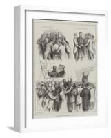 The General Election, Sketches at a London Club-Francis S. Walker-Framed Giclee Print