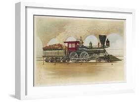 The "General" Featured in a Dramatic Civil War Incident-null-Framed Art Print