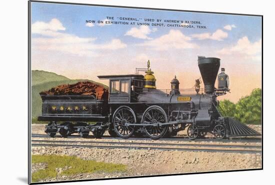 The General, Locomotive-null-Mounted Art Print