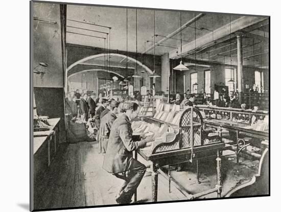 The General Post Office St. Martin'S-Le-Grand London: Foreign Mail Sorting Room-null-Mounted Photographic Print