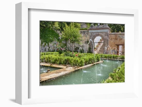 The Generalife gardens, Alhambra grounds, Granada, Spain.-Julie Eggers-Framed Photographic Print