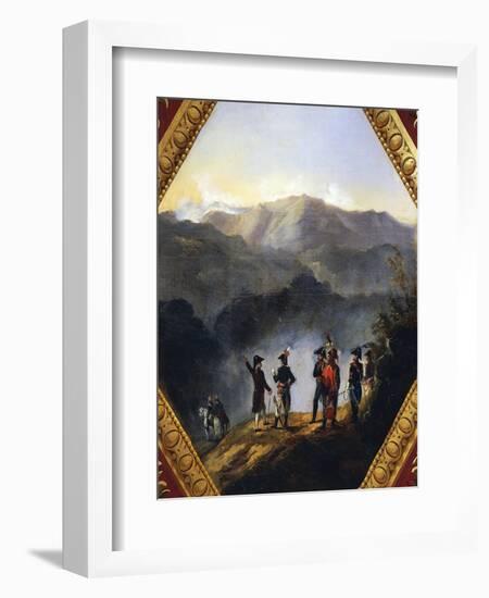 The Generals Massena and Laharpe Observing the Attack During the Battle of Cairo Montenotte-Jacques Guiaud-Framed Giclee Print