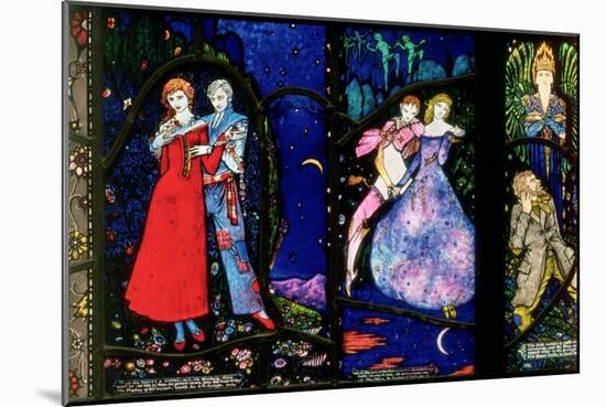 The Geneva Window Depicting 'The Playboy of the Western World' by J.M. Synge, 'The Dreamers'-Harry Clarke-Mounted Giclee Print