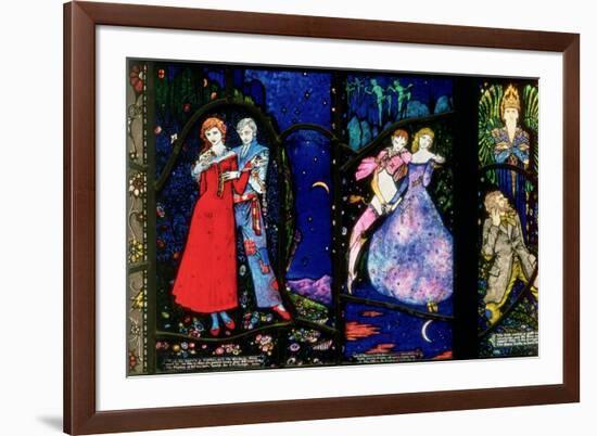 The Geneva Window Depicting 'The Playboy of the Western World' by J.M. Synge, 'The Dreamers'-Harry Clarke-Framed Giclee Print