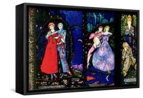 The Geneva Window Depicting 'The Playboy of the Western World' by J.M. Synge, 'The Dreamers'-Harry Clarke-Framed Stretched Canvas