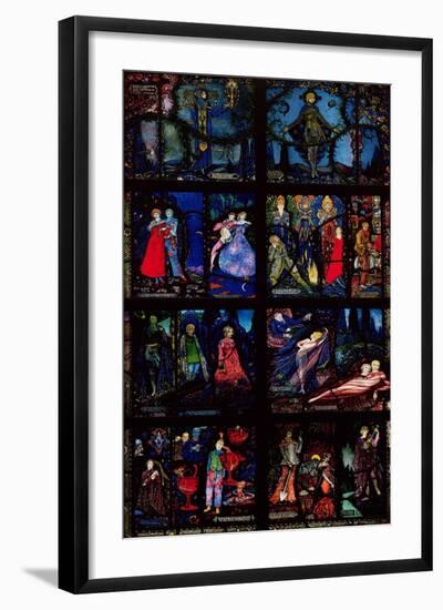 The Geneva Window, Eight Panels Depicting Scenes from Early Irish Literature, 1929-Harry Clarke-Framed Giclee Print