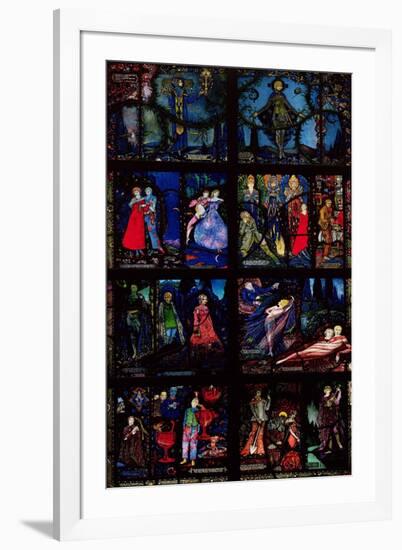 The Geneva Window, Eight Panels Depicting Scenes from Early Irish Literature, 1929-Harry Clarke-Framed Giclee Print