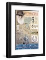 The Genius of Charles Darwin-null-Framed Premium Giclee Print