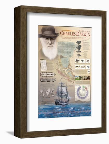 The Genius of Charles Darwin-null-Framed Premium Giclee Print