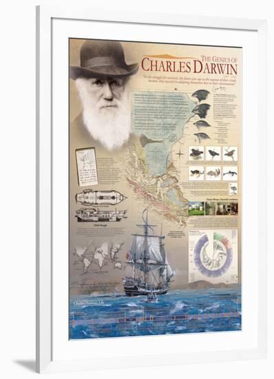 The Genius of Charles Darwin-null-Framed Premium Giclee Print