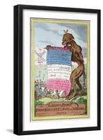 The Genius of France, 4th April 1815-George Cruikshank-Framed Giclee Print