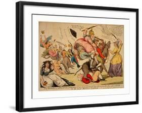 The Genius of France Extirpating Despotism Tyranny and Oppression from the Face of the Earth or the-null-Framed Giclee Print