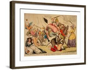 The Genius of France Extirpating Despotism Tyranny and Oppression from the Face of the Earth or the-null-Framed Giclee Print