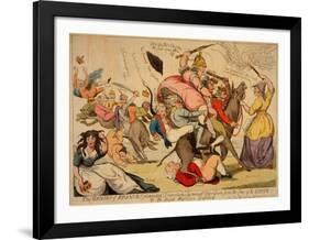 The Genius of France Extirpating Despotism Tyranny and Oppression from the Face of the Earth or the-null-Framed Giclee Print