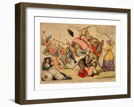 The Genius of France Extirpating Despotism Tyranny and Oppression from the Face of the Earth or the-null-Framed Giclee Print