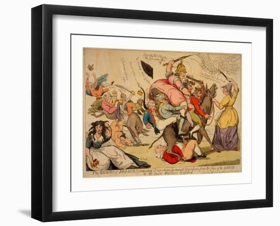 The Genius of France Extirpating Despotism Tyranny and Oppression from the Face of the Earth or the-null-Framed Giclee Print