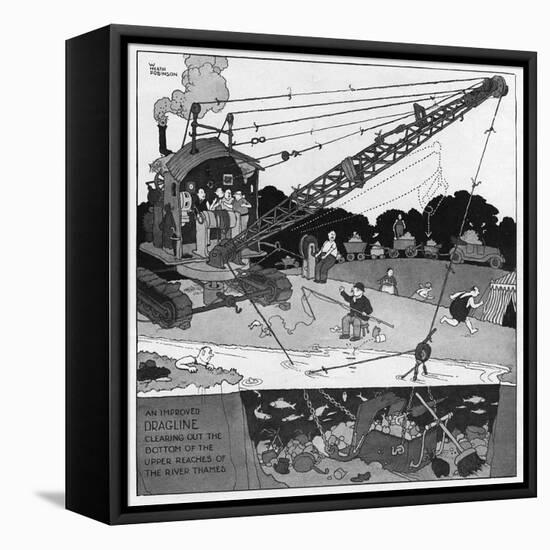 The Gentle Art of Excavating-William Heath Robinson-Framed Stretched Canvas