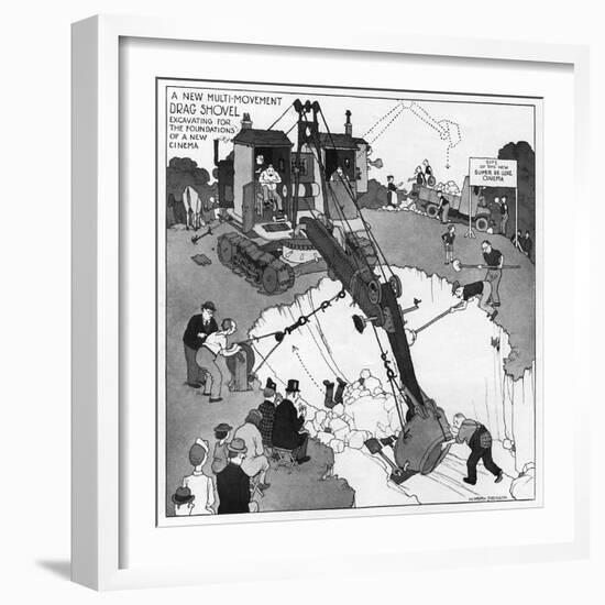 The Gentle Art of Excavating-William Heath Robinson-Framed Photographic Print