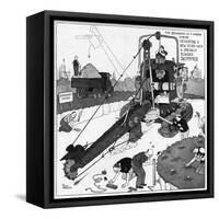 The Gentle Art of Excavating-William Heath Robinson-Framed Stretched Canvas