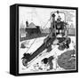 The Gentle Art of Excavating-William Heath Robinson-Framed Stretched Canvas