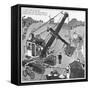 The Gentle Art of Excavating-William Heath Robinson-Framed Stretched Canvas