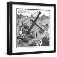 The Gentle Art of Excavating-William Heath Robinson-Framed Art Print