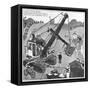 The Gentle Art of Excavating-William Heath Robinson-Framed Stretched Canvas