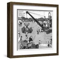 The Gentle Art of Excavating-William Heath Robinson-Framed Art Print