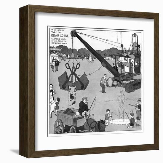 The Gentle Art of Excavating-William Heath Robinson-Framed Art Print